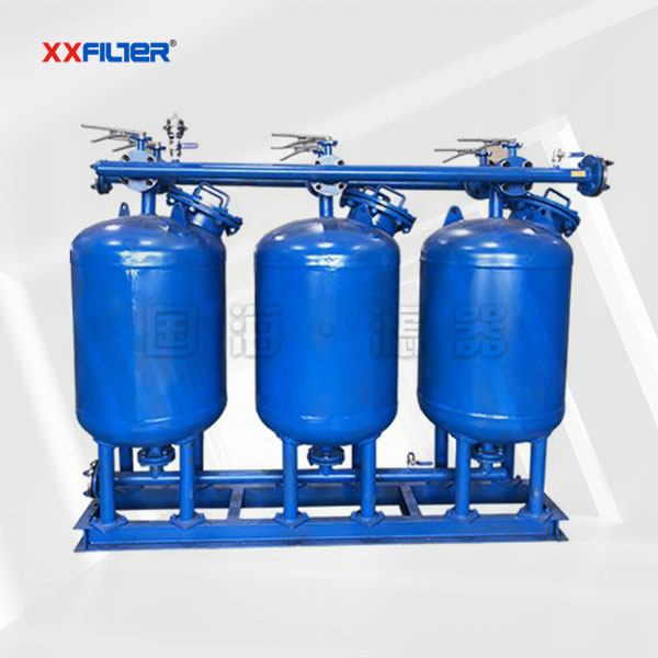 三罐并聯淺層砂冷卻水過濾器